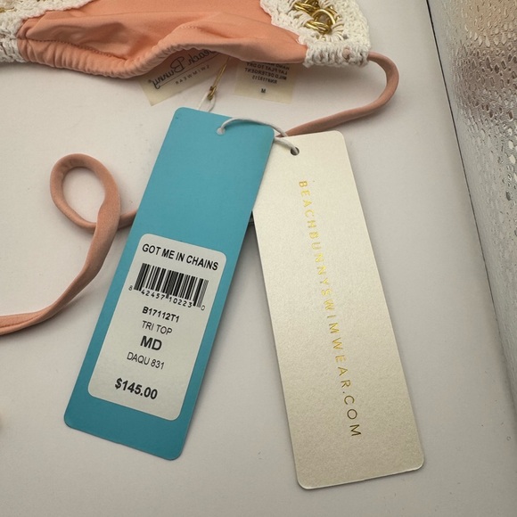 Beach Bunny Got Me In Chains Tri Bikini Set - Size M - Picture 8 of 13